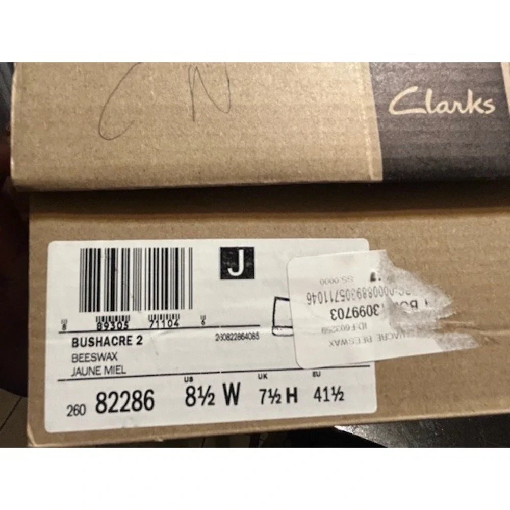 NIB Clark's Men‎ Bushacre 2 Beeswax Chocolate Brown Chukka Boot Western Preppy 8